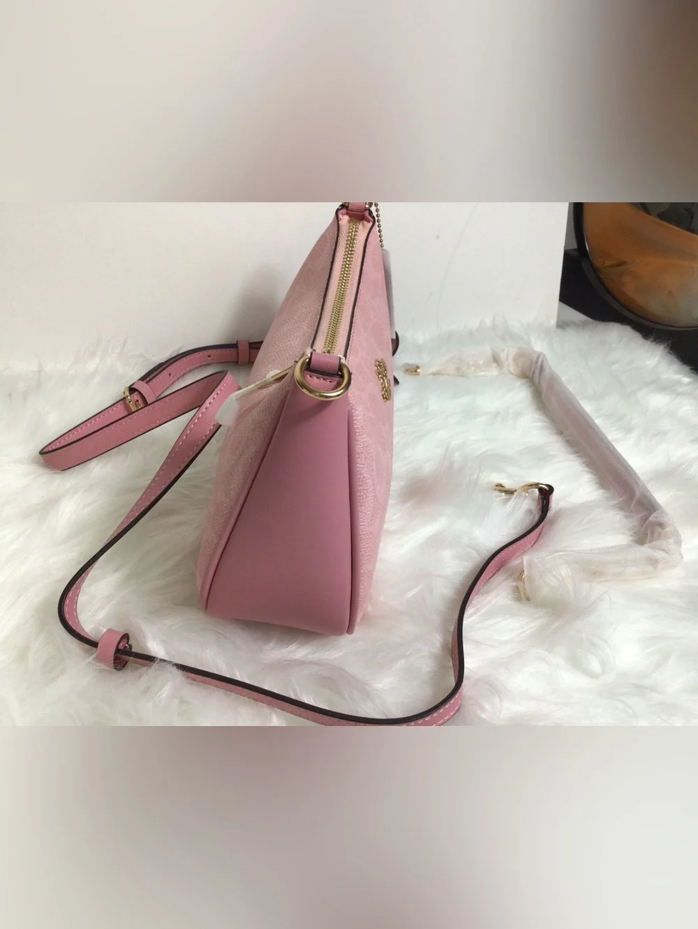 Coach Pink Signature Crossbody Bag